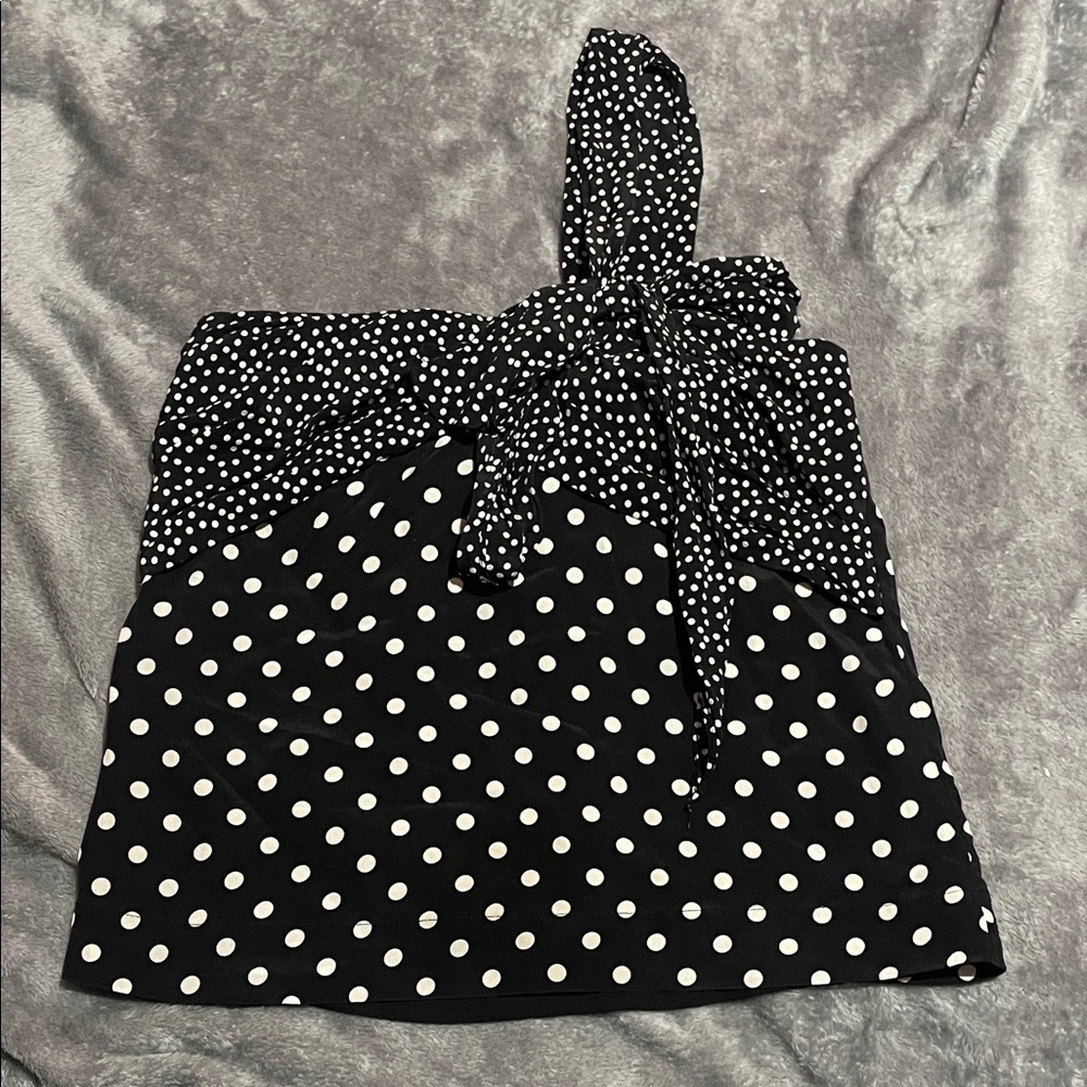 J. Crew Black and White Polka Dot Blouse